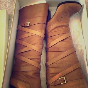 Michael Kors over knee leather boots